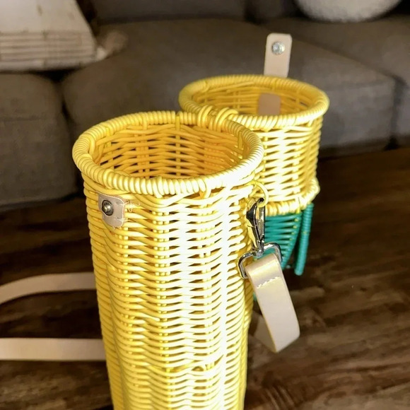 💥NWOT CIROA Pineapple Hello Summer WINE CADDY Strap FAUX RESIN WICKER - Picture 6 of 12